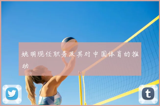 姚明现任职务及其对中国体育的推动
